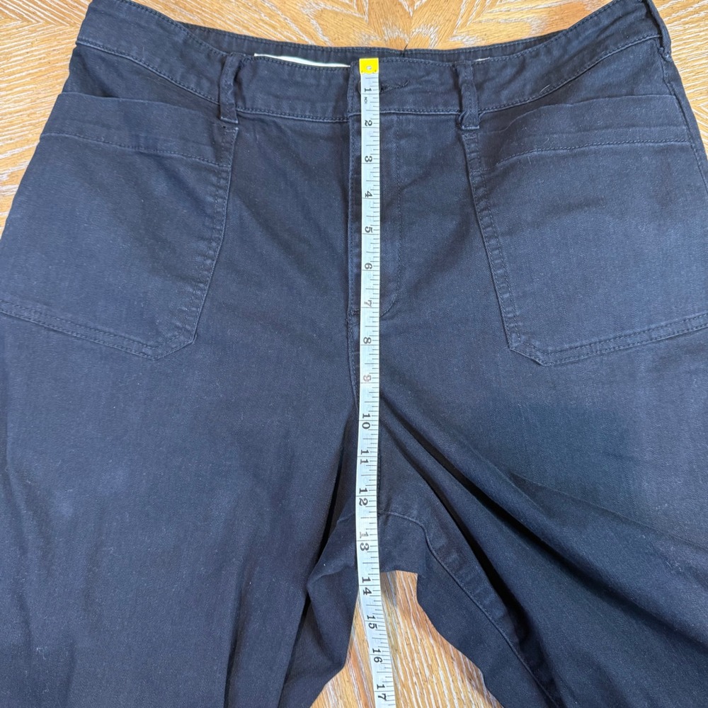 Pilcro Wide Leg Cropped Pants‎ Black Size 32 - Picture 8 of 10